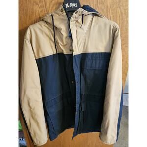 Vintage London Fog Outdoors Unlimited Parka Men’s 40R Size L Tan Navy Hooded